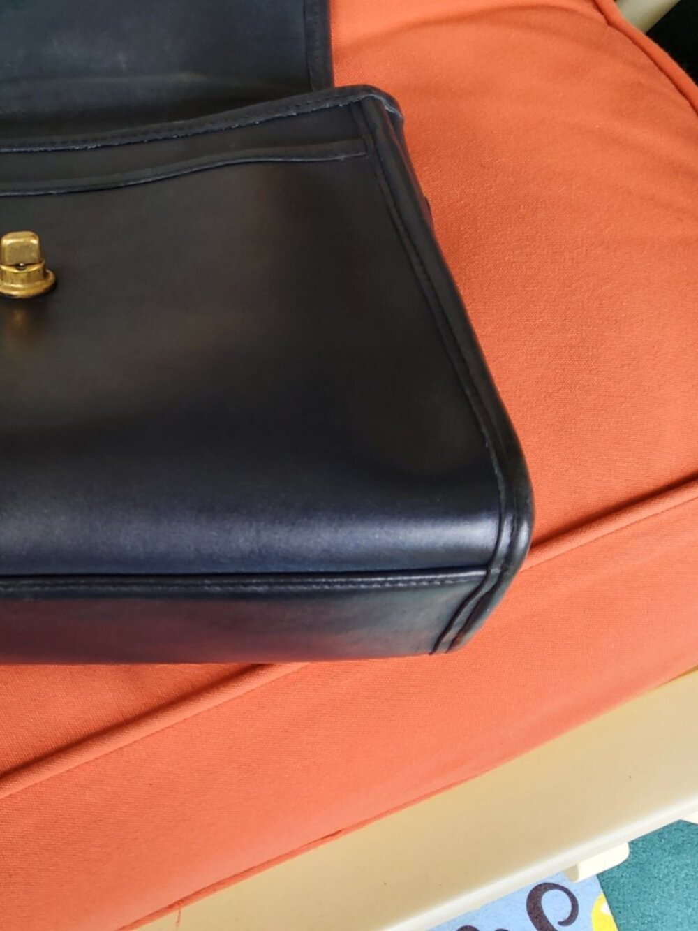 Coach Vintage Navy Blue Court Bag 9870 - Picture 5 of 14